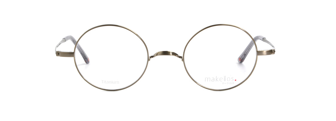 Makellos ME 1080 01 46 gun brushed round eyeglasses – minimalist metal frame with a brushed gunmetal finish, combining precision craftsmanship and timeless modern design.