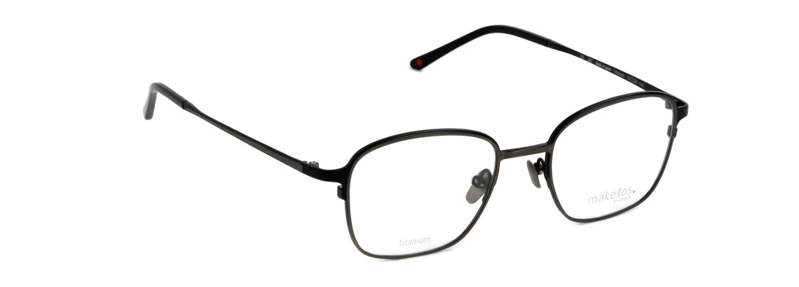 Makellos ME 1083 02 51 gun brushed-black mat eyewear – stylish optical frame available from Primy B2B eyewear wholesale.