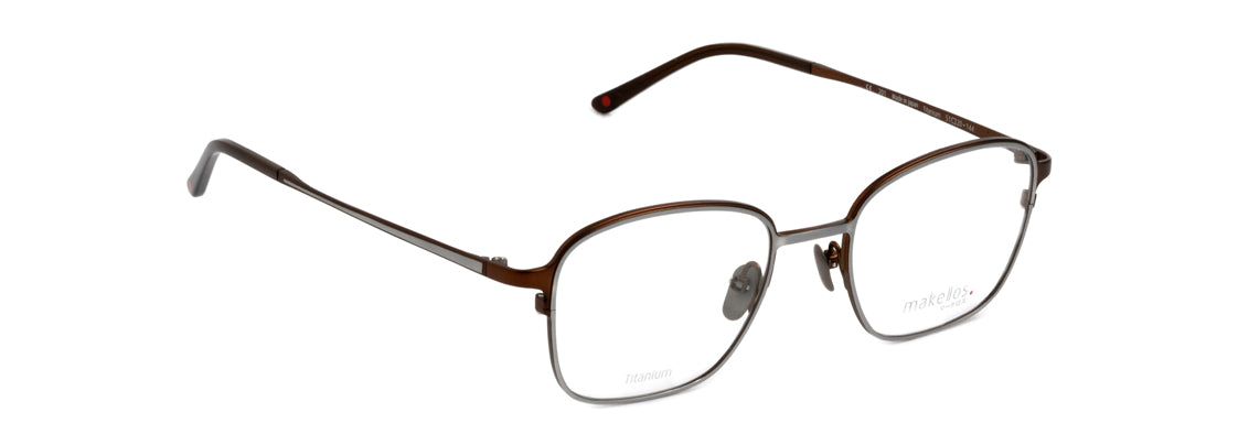 Makellos ME 1083 04 51 silver brushed-warm brown eyewear – stylish optical frame available from Primy B2B eyewear wholesale.