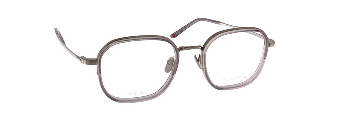 Makellos ME 1108 02 52 dark gun/grey transp. eyewear – stylish optical frame available from Primy B2B eyewear wholesale.