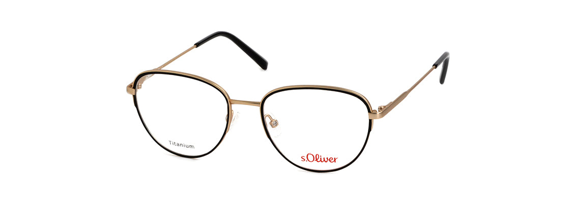 S.oliver SO 1007 01 51 gold mat/ black eyewear – stylish optical frame available from Primy B2B eyewear wholesale.