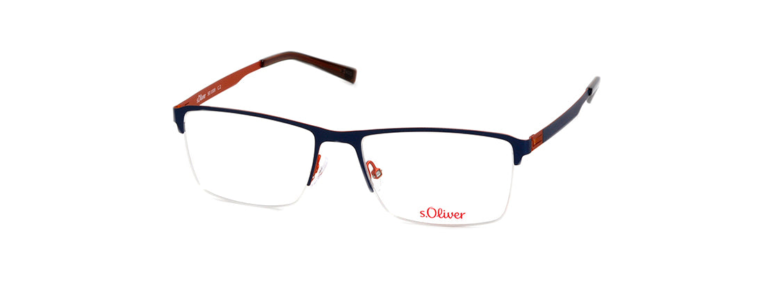 S.oliver SO 1009 02 54 blue mat / orange eyewear – stylish optical frame available from Primy B2B eyewear wholesale.