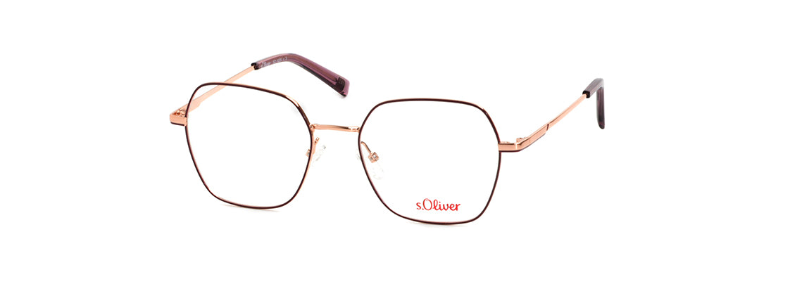 S.oliver SO 1025 03 52 purple/rose gold eyewear – stylish optical frame available from Primy B2B eyewear wholesale.
