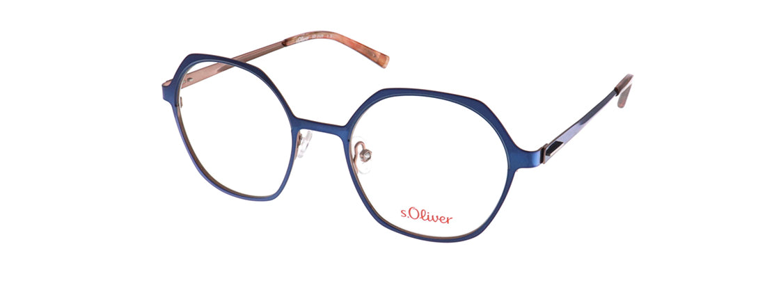 S.oliver SO 1029 03 49 blue/apricot eyewear – stylish optical frame available from Primy B2B eyewear wholesale.